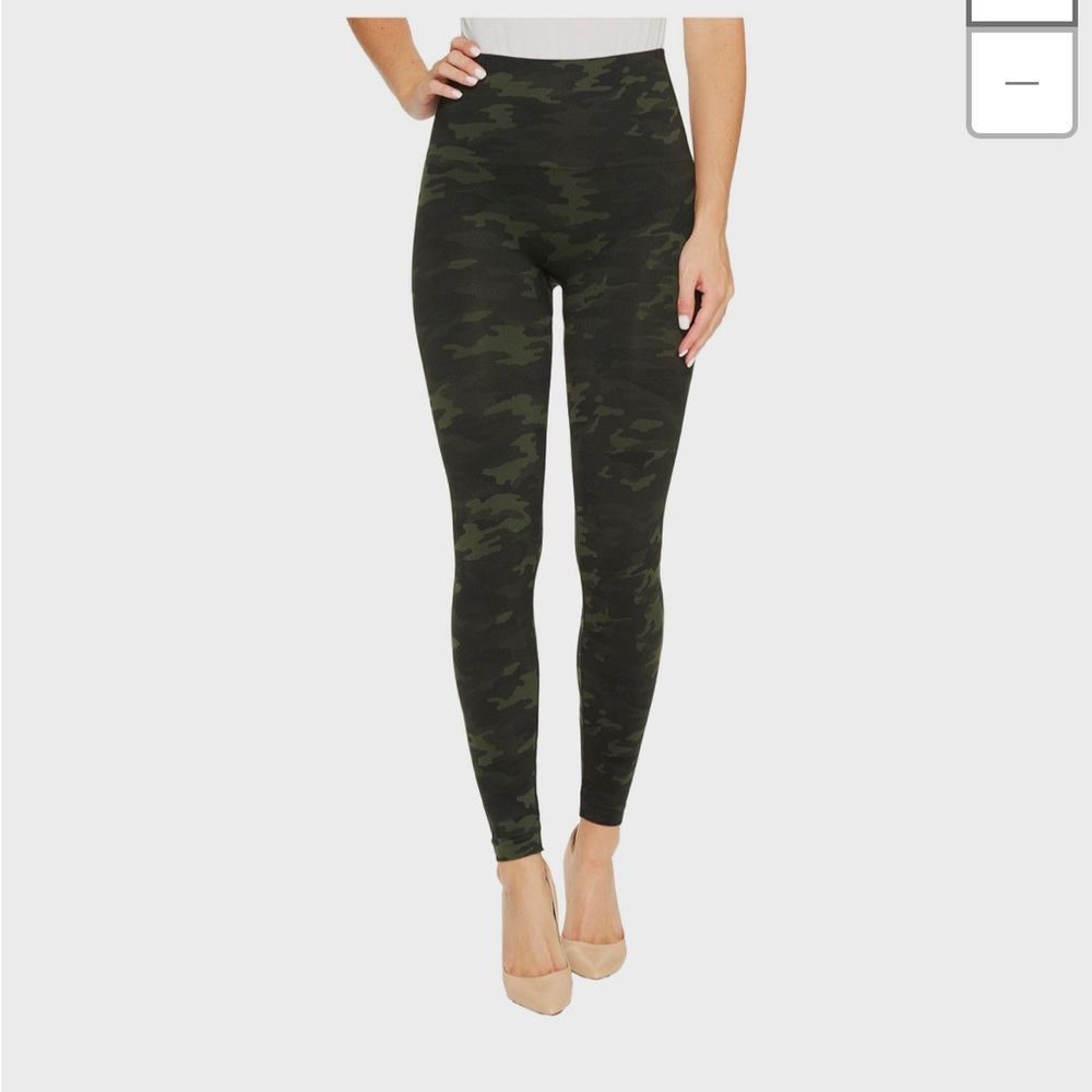 Spanx look at me now seamless leggings camo green